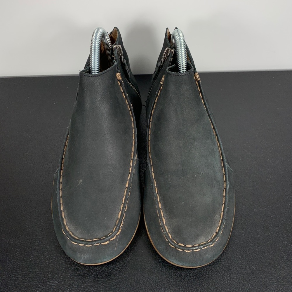Olukai Wali Leather Zip Booties Womens 8 Black - Picture 9 of 10